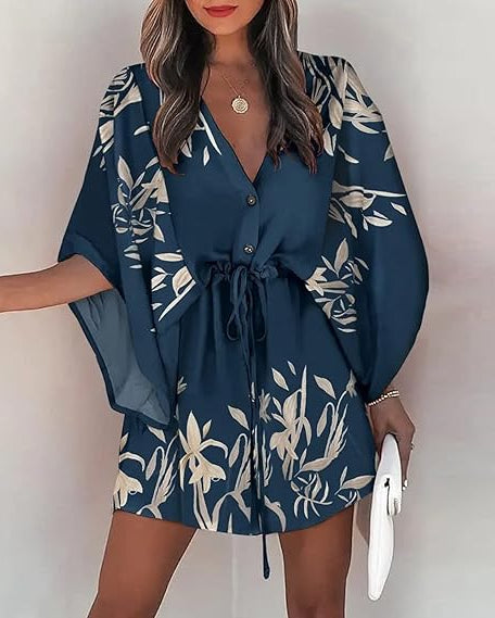 Joyce - Wide mini dress with summer flair