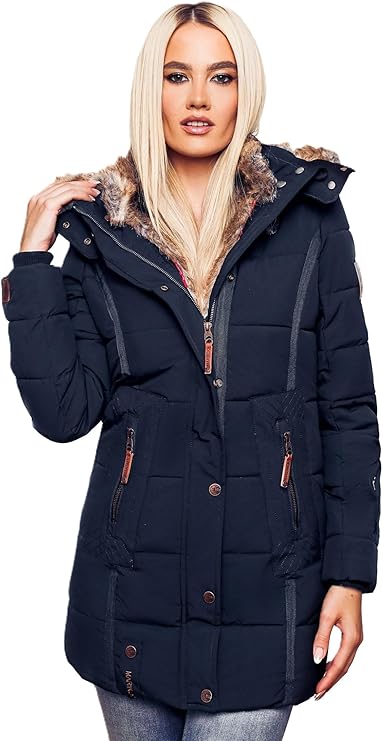 Winter Puffer Jacket Vrouwen Warme Imitatiebont Capuchon