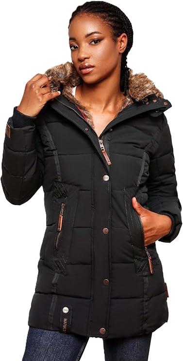 Winter Puffer Jacket Vrouwen Warme Imitatiebont Capuchon