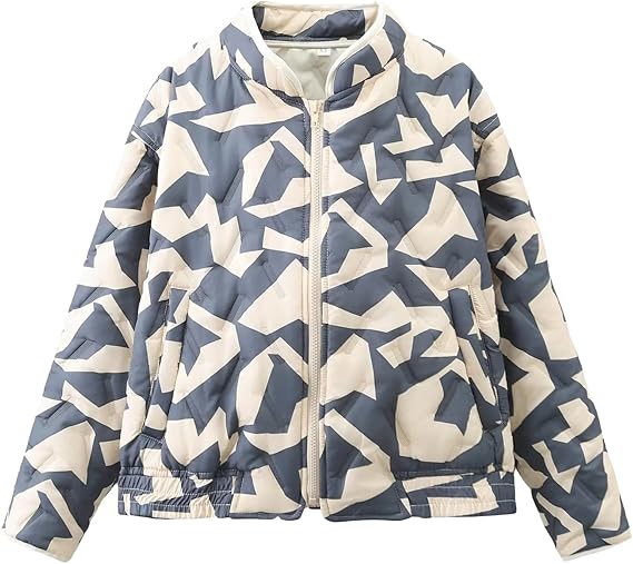 Jade - Quilted women's jacket with stylish print