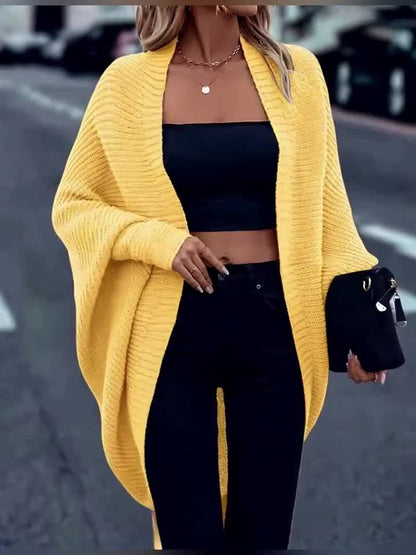 Zacht Oversized Vrouwen Openvallend Lichtgewicht Gebreid Vest