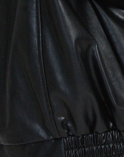 Oversized Leren Jack dames met rits