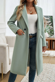 Elegant Women's Blazer Midcoat with Buttons