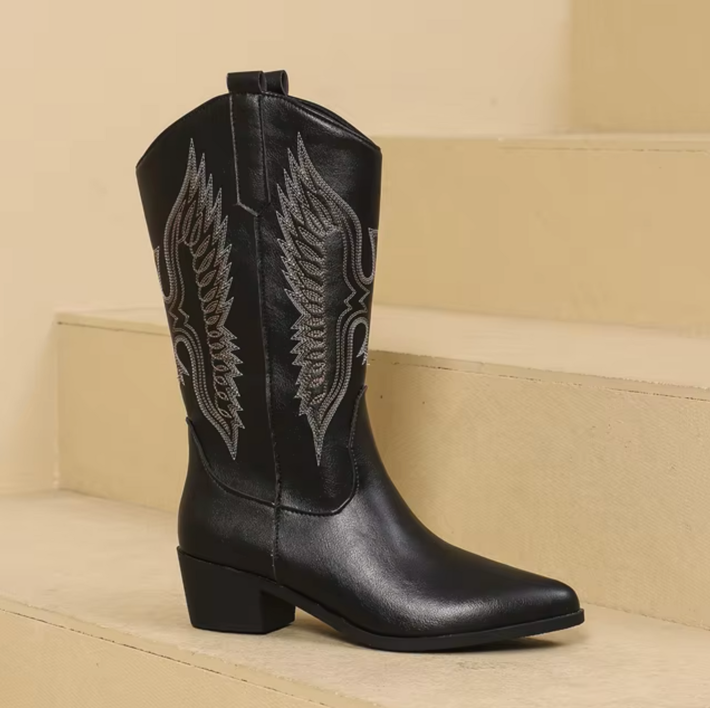 Cowboy Laarzen Dames Western met Borduursel en Blokhak