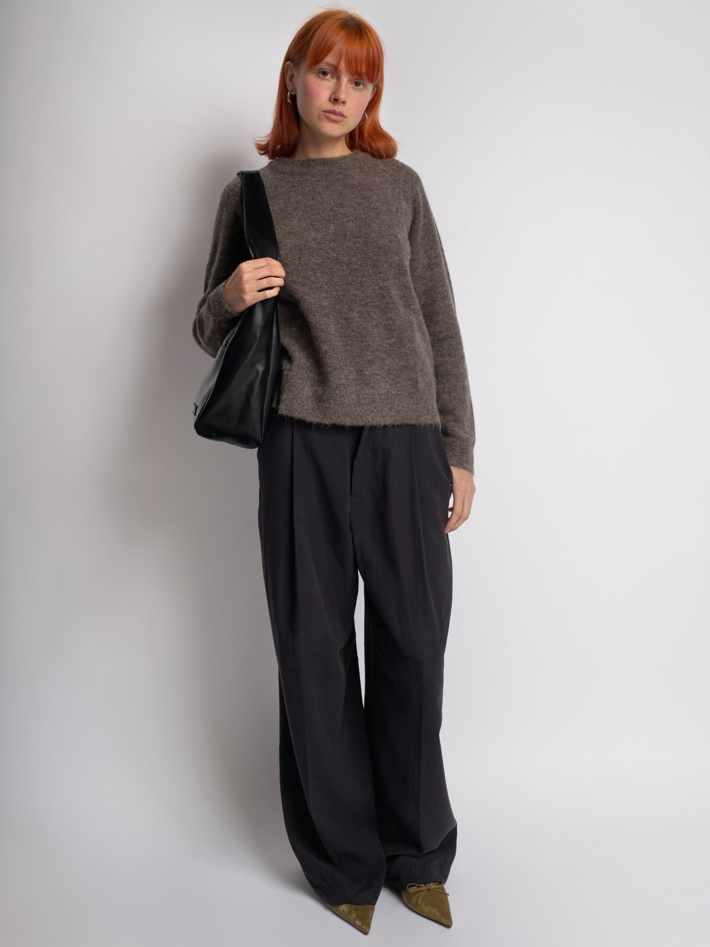 Minimalistisch vegan leer hobo schoudertas