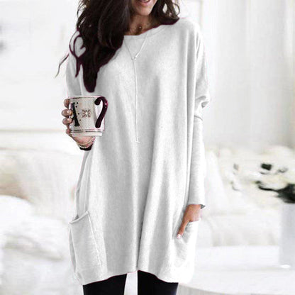Dames Sweater jurk met steekzakken