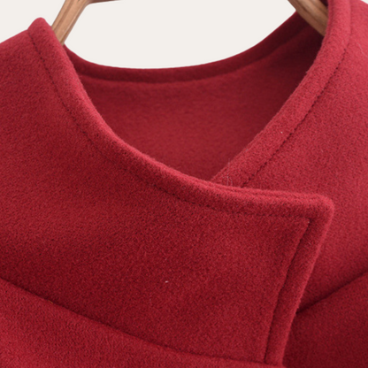 Stijlvolle Dames Cape Jas met Ceintuur en Wijde Mouwen