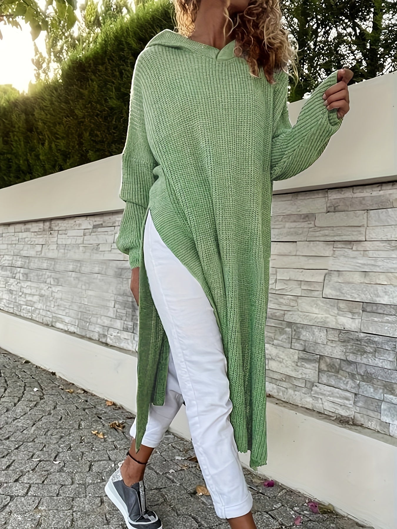 Comfortabele Maxi sweaterjurk Voor Dames Met Hoodie