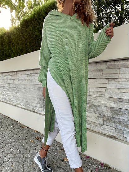 Comfortabele Maxi sweaterjurk Voor Dames Met Hoodie