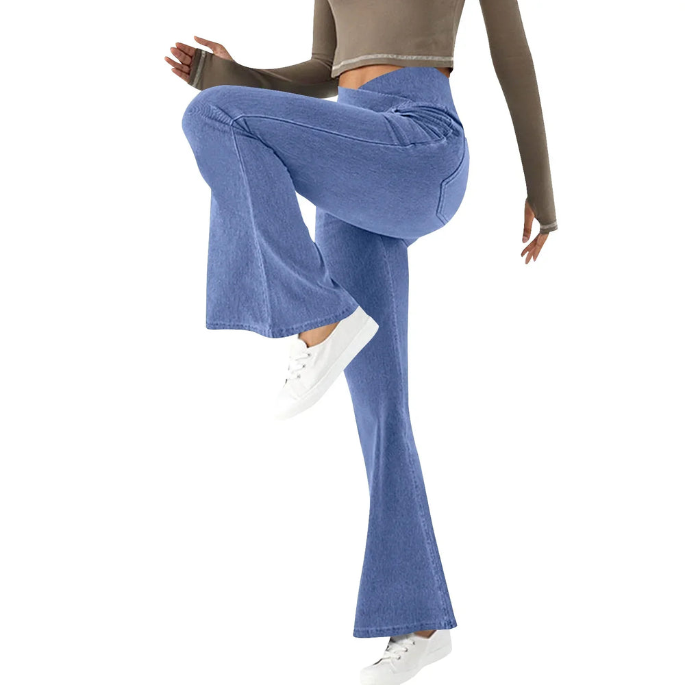 Flared Jeans Voor Dames Met Hoge Taille En Stretch Pasvorm