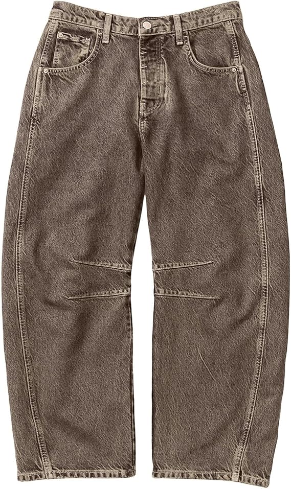Mid waist denim jeans voor vrouwen | | wide leg