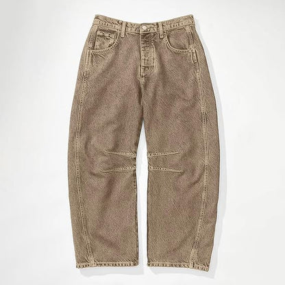 Mid waist denim jeans voor vrouwen | | wide leg