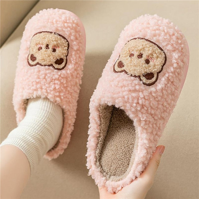 Schattige Warme Dieren Pantoffels Met Zachte Voering