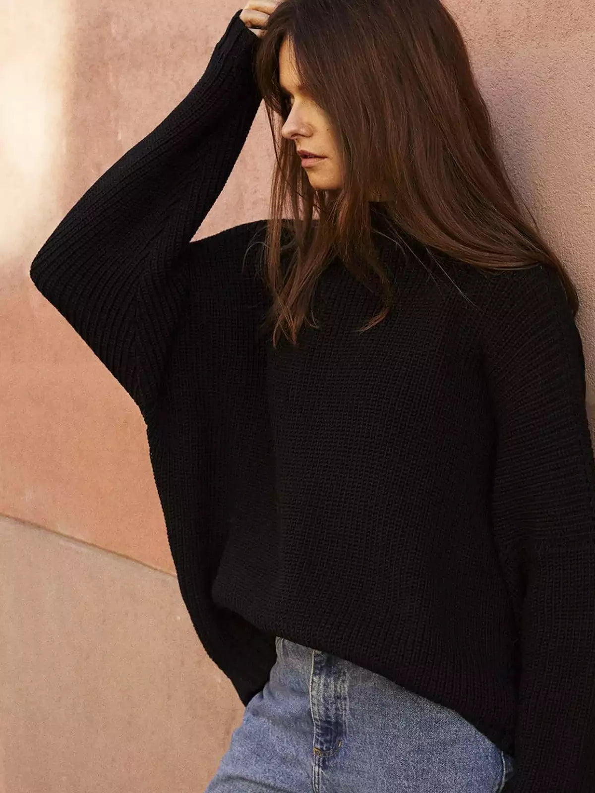 Oversized Gebreide dames Set met Mini Rok en Trui
