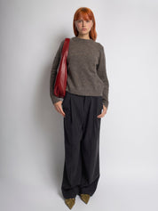 Minimalistisch vegan leer hobo schoudertas