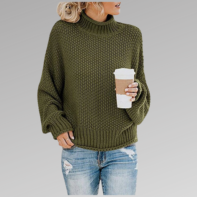 Oversized kabelgebreide coltrui dames