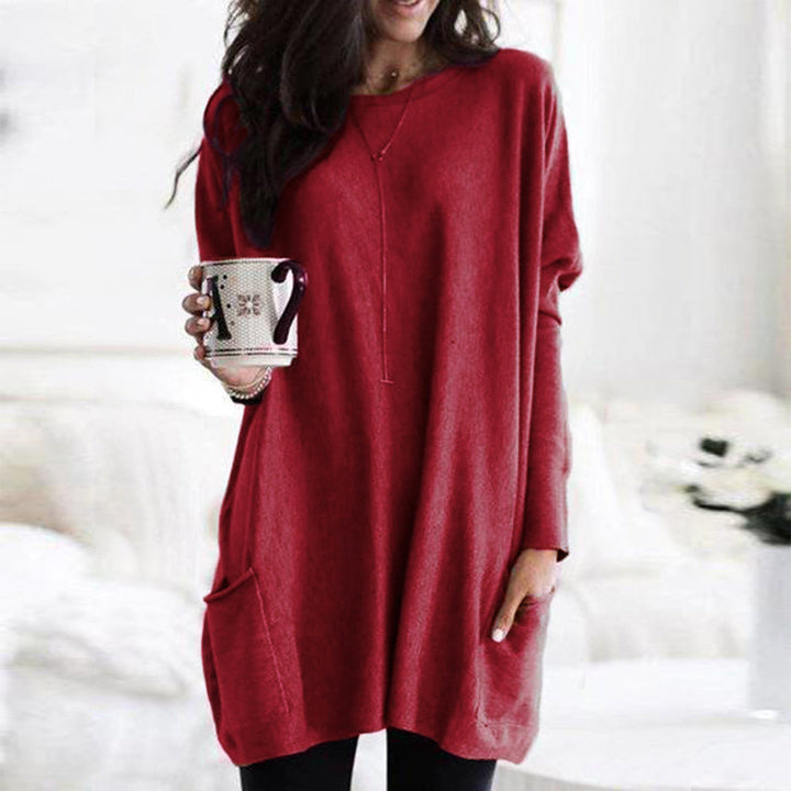 Dames Sweater jurk met steekzakken