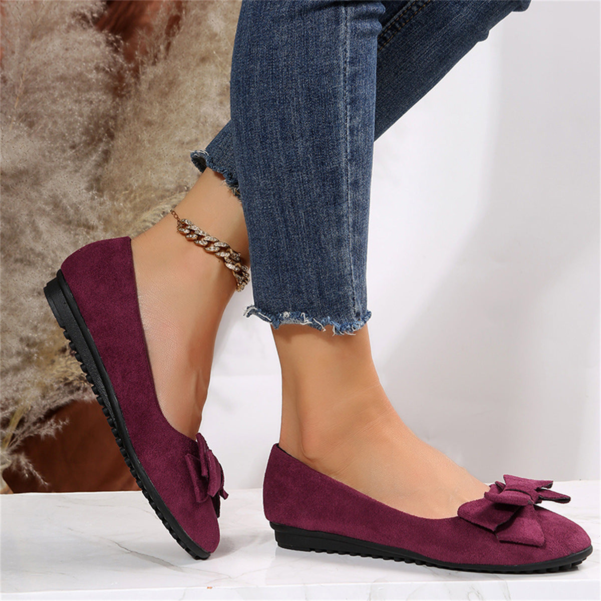 Comfort Ballerina’s Met Strikdetail En Zachte Pasvorm