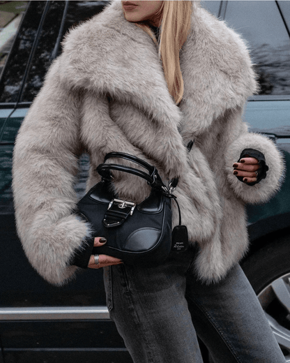 Luxe zachte oversized winterjas voor dames van faux fur