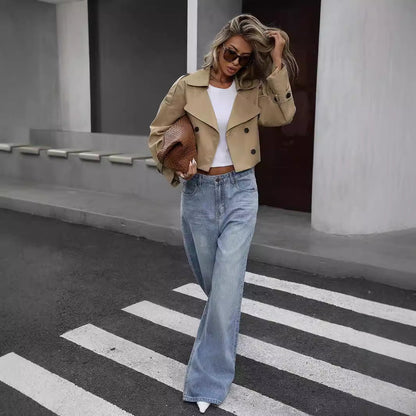 Eline - Elegante korte trenchcoat