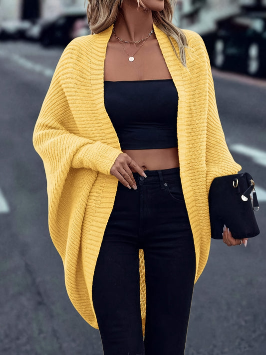 Zacht Oversized Vrouwen Openvallend Lichtgewicht Gebreid Vest