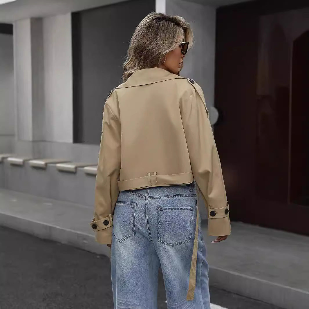 Eline - Elegante korte trenchcoat