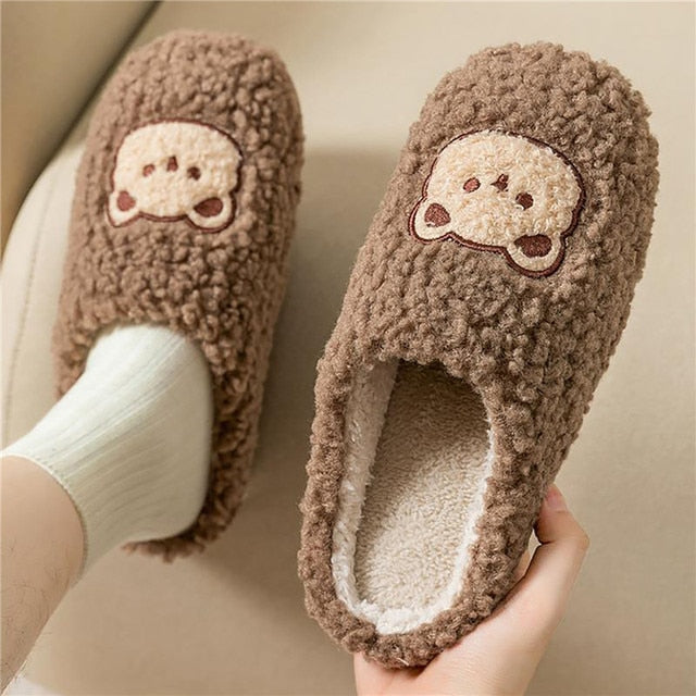 Cute Warm Animal Slippers with Soft Lining