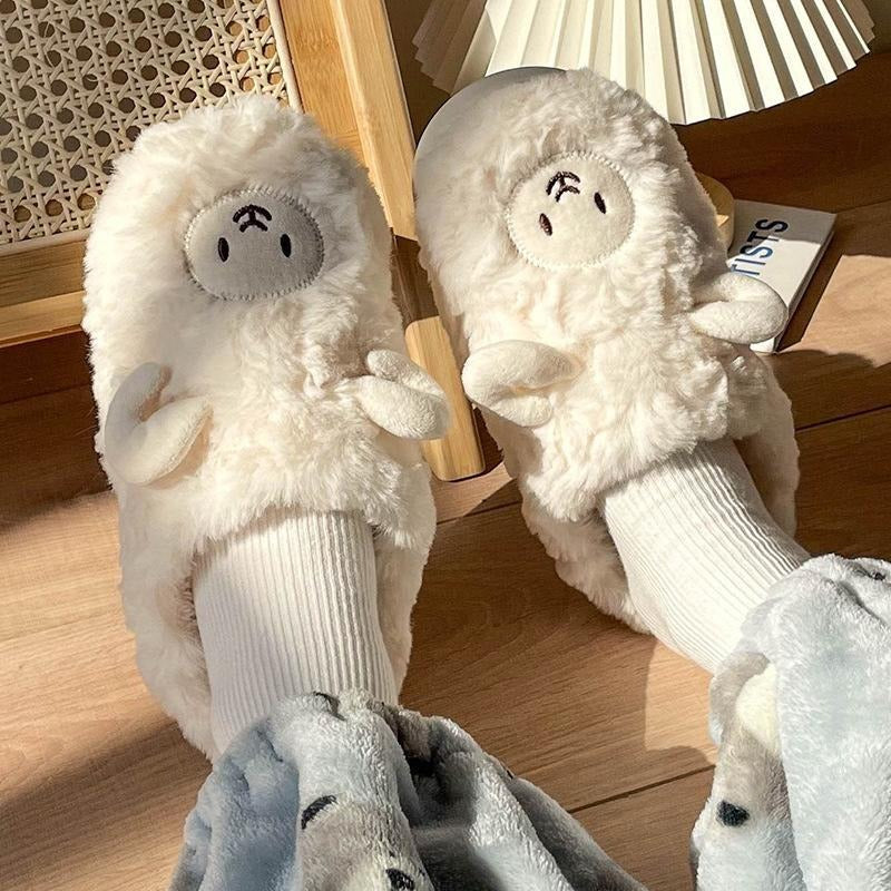 Cute Warm Animal Slippers with Soft Lining