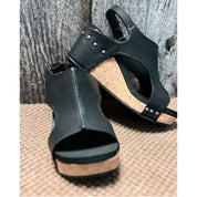Wedge Sandals with Cork Sole and Platform Sole for Women