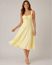 Jessy - Corset midi dress with side slit