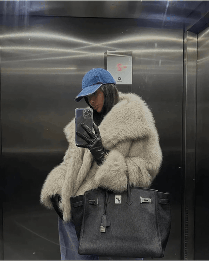 Luxe zachte oversized winterjas voor dames van faux fur