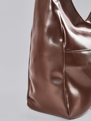 Minimalistisch vegan leer hobo schoudertas