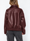 Women's Trendy Oversized Faux-Leather Jacket with Wide Collar
