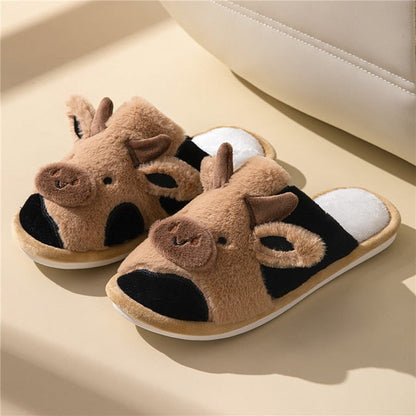 Schattige Warme Dieren Pantoffels Met Zachte Voering
