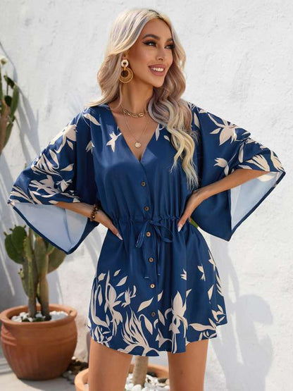 Joyce - Wijde mini jurk met zomerse flair