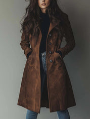 Amelia | Elegant Double-Breasted Women's Trench Coat – Versatile & Classic Outerwear 0