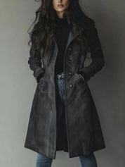 Amelia | Elegant Double-Breasted Women's Trench Coat – Versatile & Classic Outerwear 6