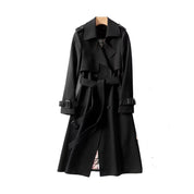 Women's Waterproof Long Trench Coat with Belt