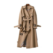 Women's Waterproof Long Trench Coat with Belt