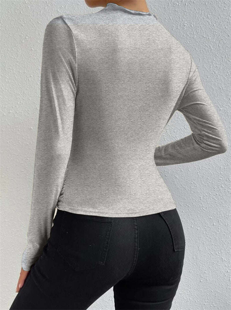 Mimi - Shirt met ruches en lange mouwen