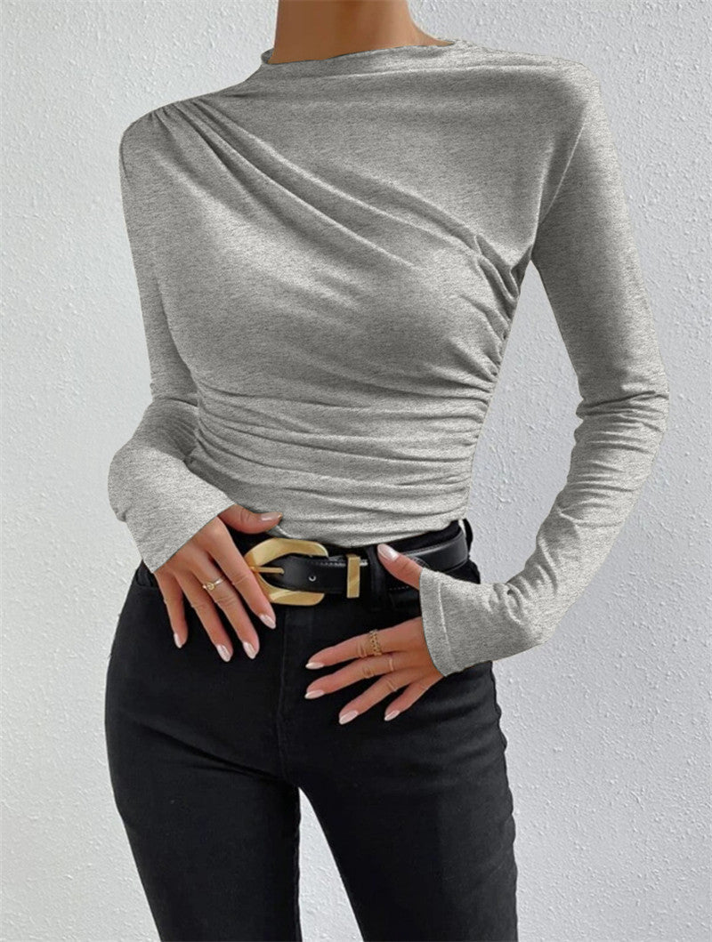 Mimi - Shirt met ruches en lange mouwen