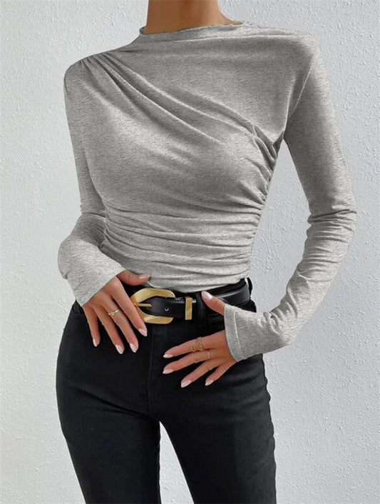 Mimi - Shirt met ruches en lange mouwen