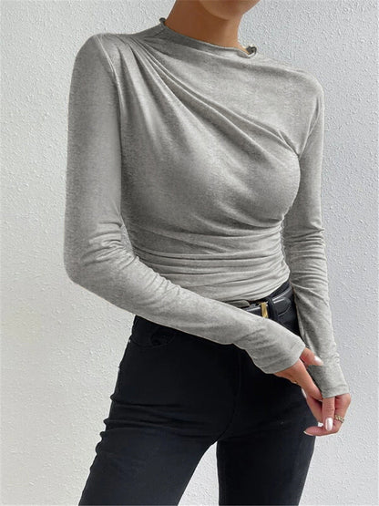 Mimi - Shirt met ruches en lange mouwen