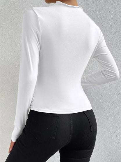 Mimi - Shirt met ruches en lange mouwen