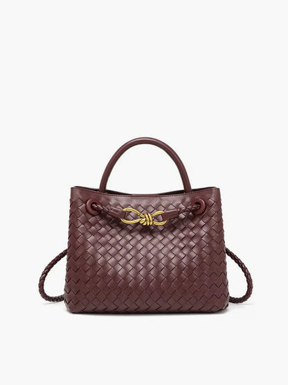 Joline - Luxe handgevlochten handtas