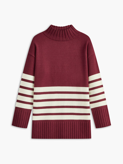 Zachte Winter Vrouwen Sweaterjurk met Col