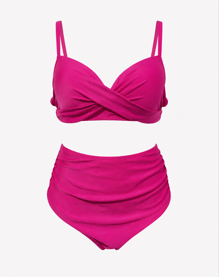 Push Up Bikini Met Hoge Taille Voor Dames Met Tummy Control