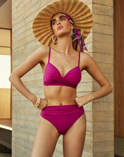 Push Up Bikini Met Hoge Taille Voor Dames Met Tummy Control