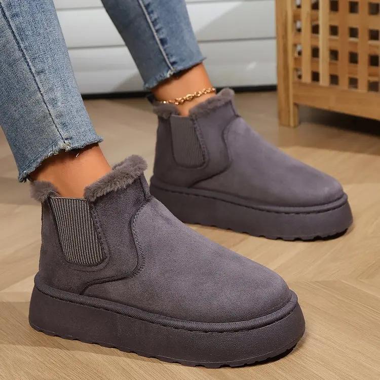 Women's Warm Winter Lined Boots with Anti-Slip Sole