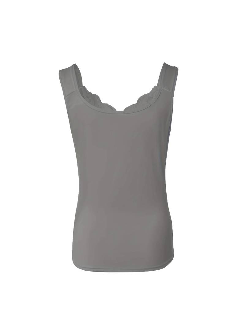Top en dentelle avec col en V et larges bretelles pour femmes